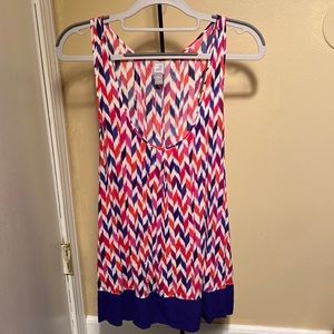 Patterned tank blouse